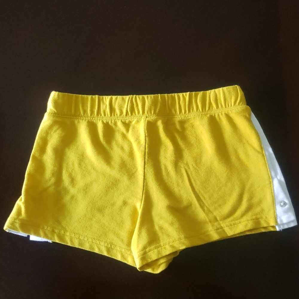 Colorblock Side Button Snap Varsity Shorts - Picture 2 of 3